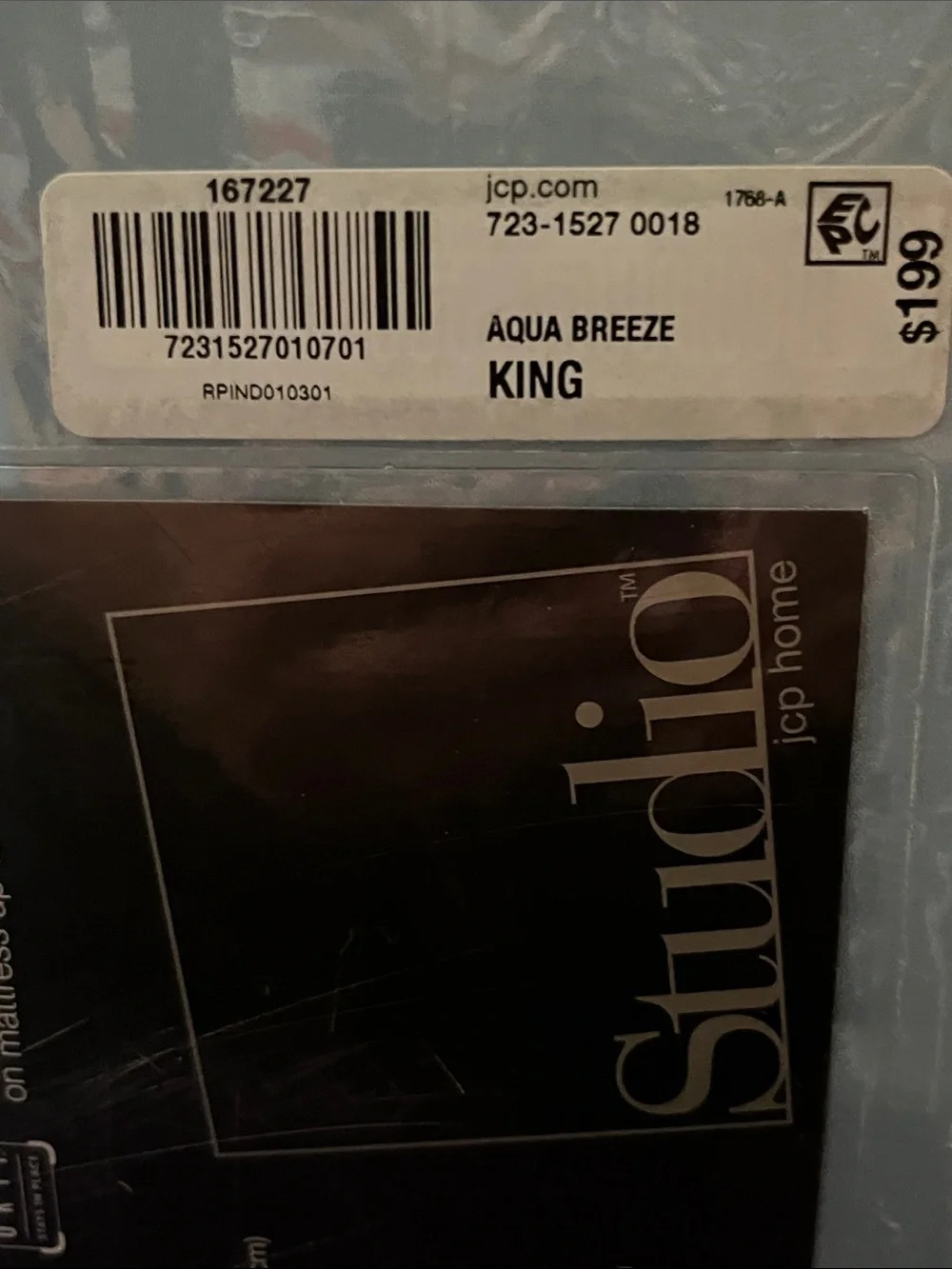 Studio JCP Home Luxury Performance King Sheet Set 1,000 Thread Count Blue NWT